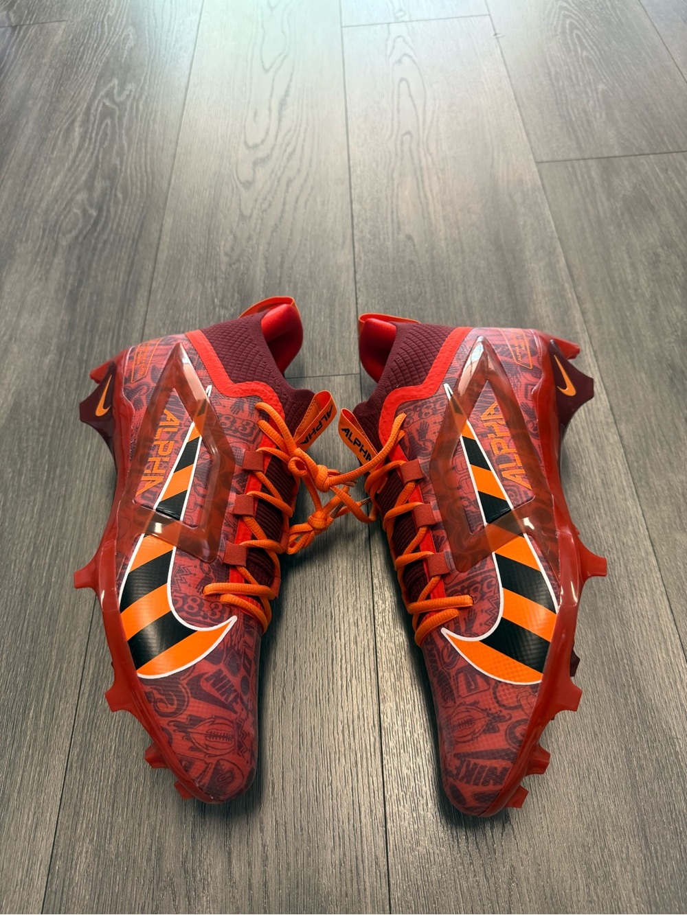 Nike Alpha Menace 4 Elite NRG “Picante Red” Football Cleats FQ4046-600 Men’s 13